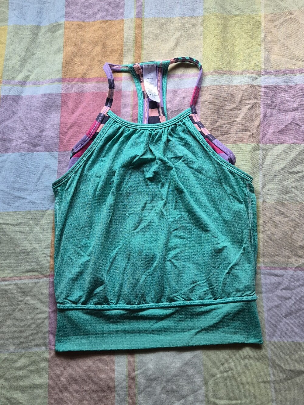 Ivivva Teal Athletic Tank with Pink Purple Strappy Back